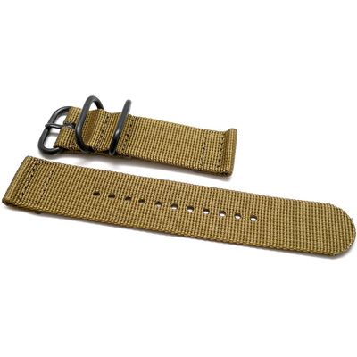Da Luca Two Piece Ballistic Nylon Watch Strap - Sand (PVD Buckle) : 22mm
