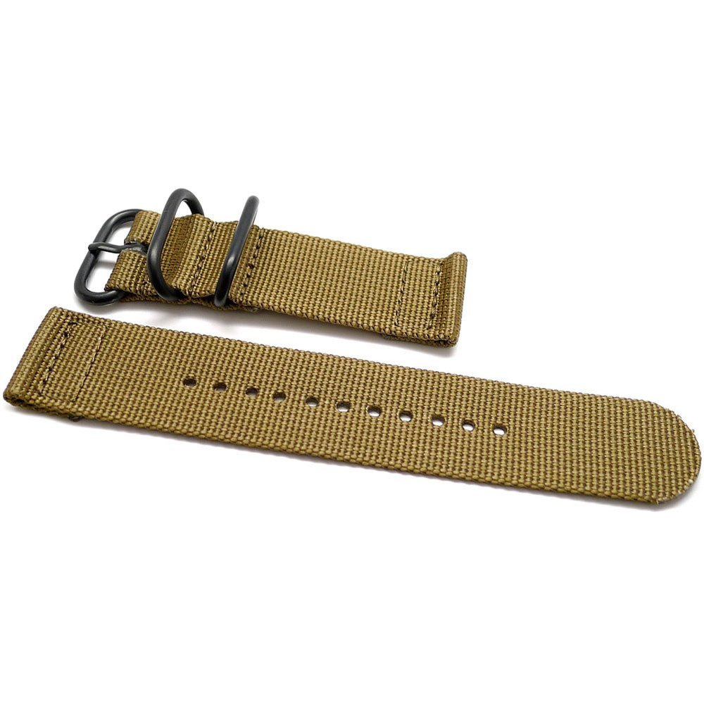 Da Luca Two Piece Ballistic Nylon Watch Strap - Sand (PVD Buckle) : 22mm
