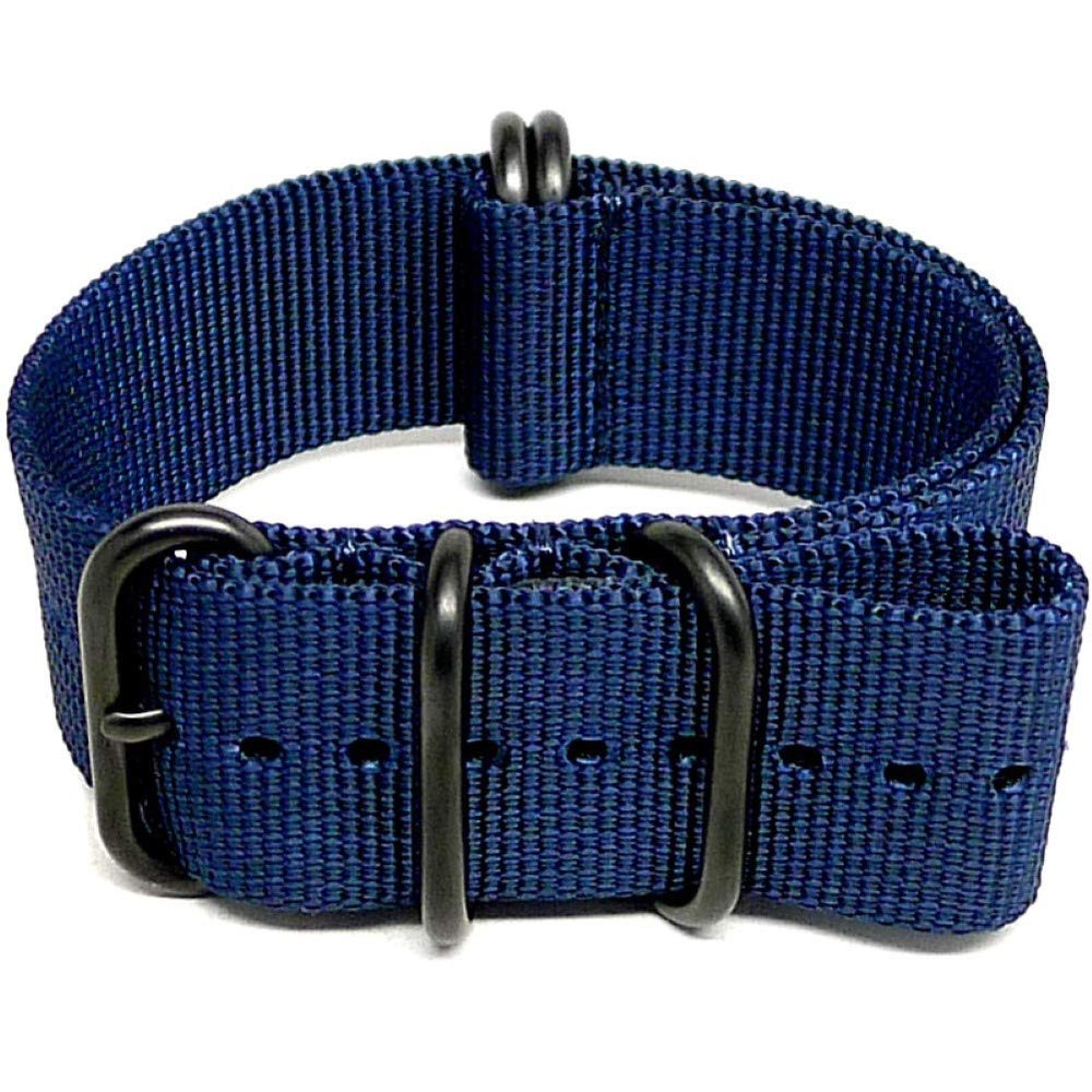 Da Luca Ballistic Nylon Military Watch Strap - Navy (PVD Buckle) : 26mm