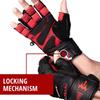 Crown Gear Weightlifting Gloves for Gym Fitness Crossfit Bodybuilding - Workout Weight Lifting Gloves for Men & Women - Dominator X Leather Crossfit Training Gloves Wrist Support Wraps (L) view 3