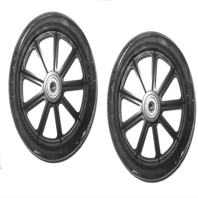 HEALTHLINE Health Line Products Walker Rollator Replacement 6" Wheels 9 Spoke Black (Front 2)