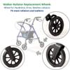 HEALTHLINE Health Line Products Walker Rollator Replacement 6" Wheels 9 Spoke Black (Front 2) view 2