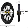 HEALTHLINE Health Line Products Walker Rollator Replacement 6" Wheels 9 Spoke Black (Front 2) view 3