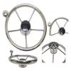 Pactrade Marine Destroyer 11" S.S Steering Wheel Control Knob Black Cap 5 Spoke view 2