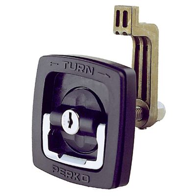 Perko 1031DP1BLK Flush Lock with Offset Cam Bar and Flexible Polymer Strike