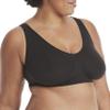 Hanes Women's Cozy Seamless Wire Free Bra, Black, Large view 3