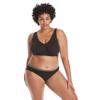 Hanes Women's Cozy Seamless Wire Free Bra, Black, Large view 4