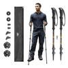 Cascade Mountain Tech Trekking Poles - Aluminum Hiking Walking Sticks with Adjustable Locks Expandable to 54" (Set of 2) , Orange view 1