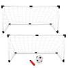 K-Roo Sports 2-Pack Youth Soccer Goals with Soccer Ball and Pump | Portable Goals with Nets and 6" Ball with Pump | Kids Activity, Practice Size Equipment | Travel and Backyard Play Toy for Children view 1