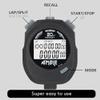 Stopwatch, Amble Countdown Timer and Stopwatch Record 20 Memories Lap Split Time with Tally Counter and Calendar Clock with Alarm for Sports Coaches and Referees 1 Pack view 3