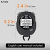 Stopwatch, Amble Countdown Timer and Stopwatch Record 20 Memories Lap Split Time with Tally Counter and Calendar Clock with Alarm for Sports Coaches and Referees 1 Pack view 4