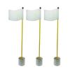 Crestgolf 3Sets Backyard Practice Golf Hole Pole Cup Flag Sticks, 3 Sections,Golf Putting Green Flagpoles (White) view 1