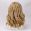 Women's Medium length Light Blonde Curly Cosplay Wig for Move view 4