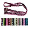 Showman 7' Braided Knotted Nylon Roping Barrel Racing Contest Reins (Teal/Black) view 2