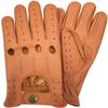 Real Soft Leather Mens Driving Gloves Retro Style Unlined Fashion Glove D-507 All (Tan, Large) view 1