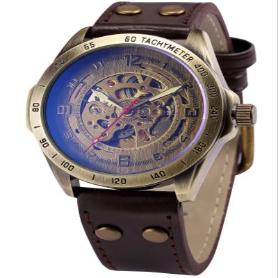 AMPM24 Vintage Bronze Case Automatic Mechanical Skeleton, No Color, Size No Size