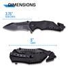 MTech USA MT-A845BK SPRING ASSISTED KNIFE, 5" Closed, Black Blade view 2