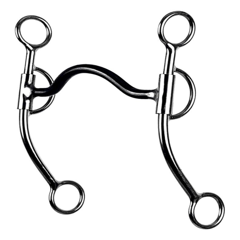 Reinsman 836 Ported Mullen D & L Reiner | Stage D Expert Neck Reining Curb Bit with 8" Cheeks, 3/8" Sweet Iron Medium Port, Smooth Solid Mouthpiece | Advanced Western Horse Training