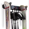 Wall Mounted Rack Organizer for Skis and Poles Heavy Duty Horizontal Wall Ski Rack Garage Storage with Metal Frame and Padded Hooks Indoors Outdoors Premium Wall Hooks (Medium Holds 2 Set of Ski's) view 1