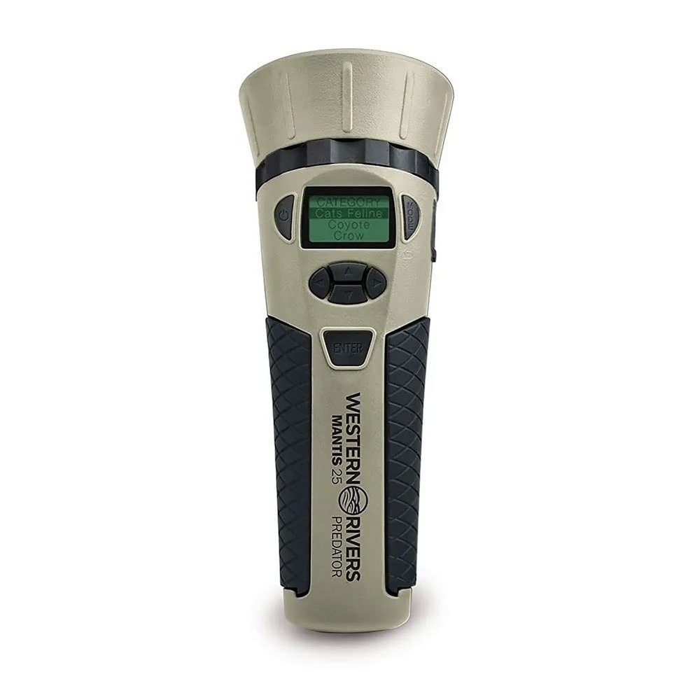 Western Rivers Mantis 25 Compact Easy-to-Use Electronic Call for Hunting with Hand Lanyard, Predator