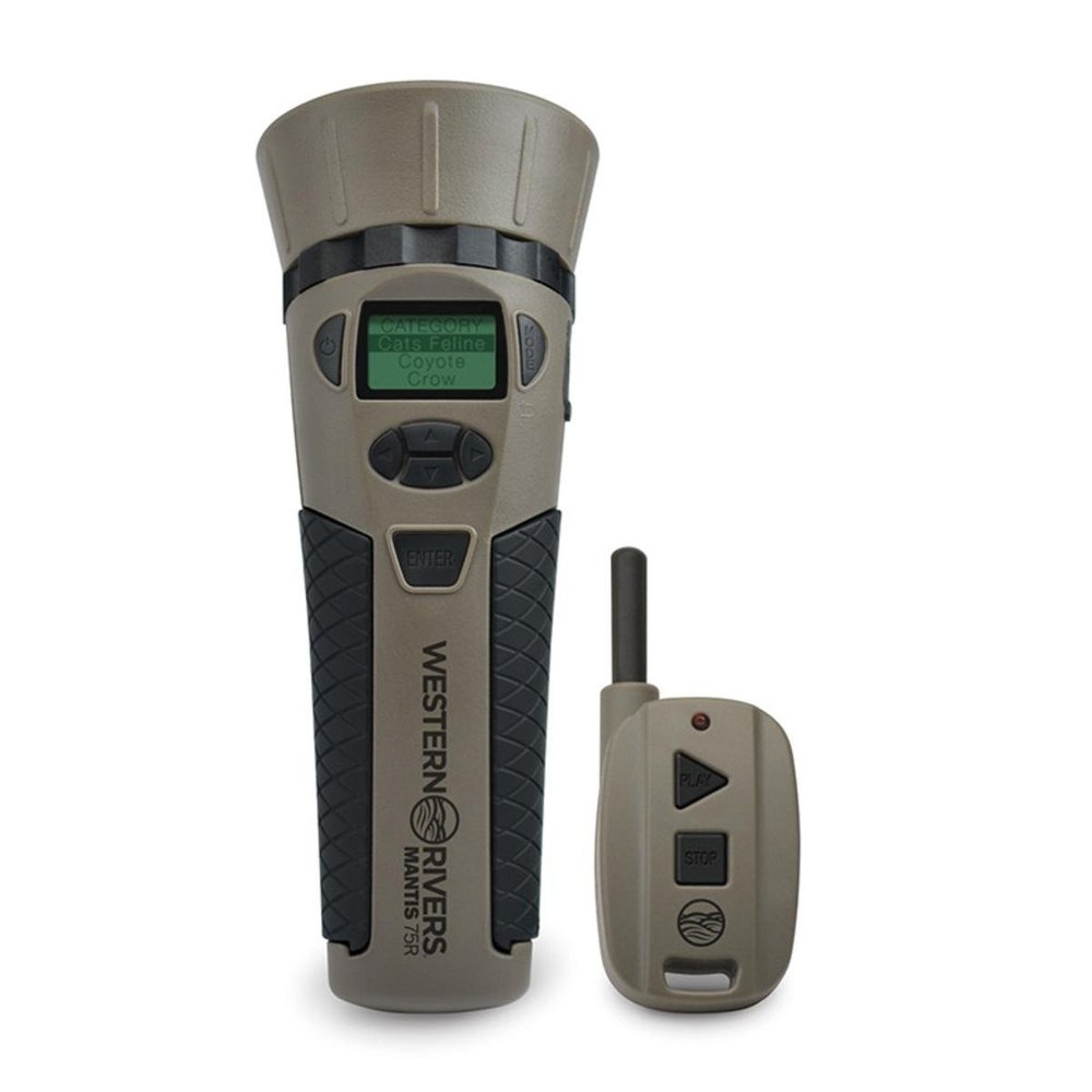 Western Rivers Walker's Mantis 75 Compact Easy-to-Use Handheld Electronic Game Call with Remote - Predator Hunting Accessory