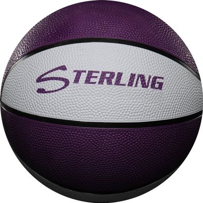 Sterling Purple/White Junior Size 5 Rubber Basketball