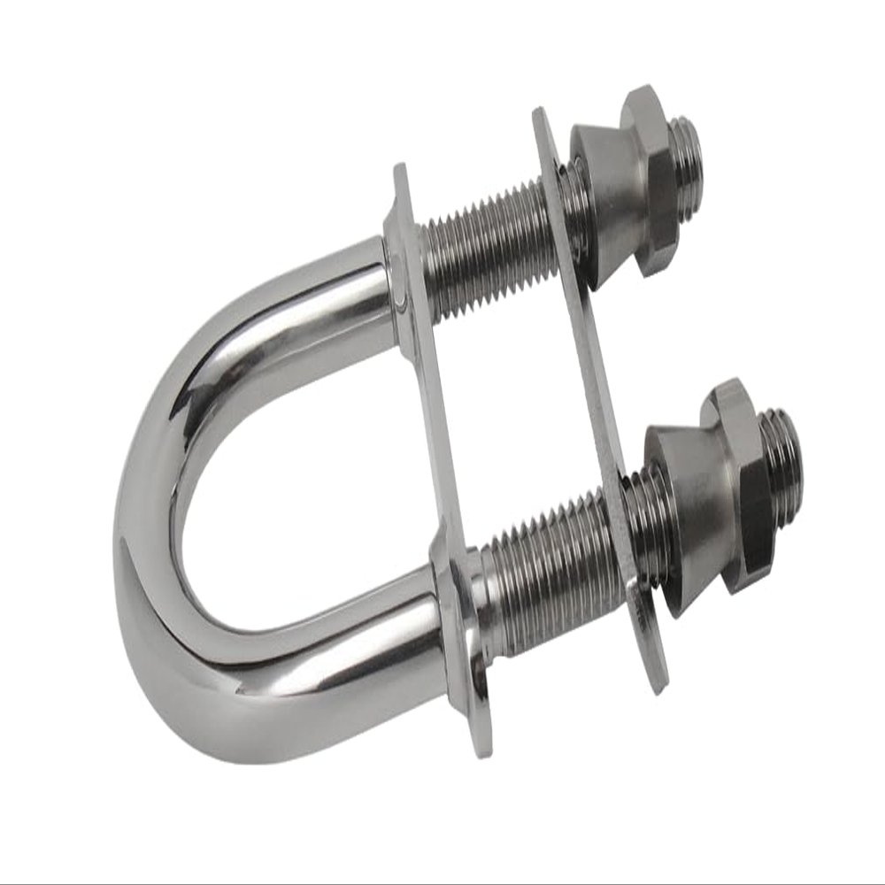 SeaLux Marine AISI 316 Stainless Steel Heavy Duty Class III Bow Eye with Taper Safety Lock Nut 1/2" (M12) Stock (4-3/4") Length, 6000 lbs Capacity