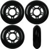 Player's Choice Outdoor Inline Skate Wheels 89a 4-Pack - Choose Size, Color, and Bearings (Black, 72mm 4-pk (No Bearings)) view 1