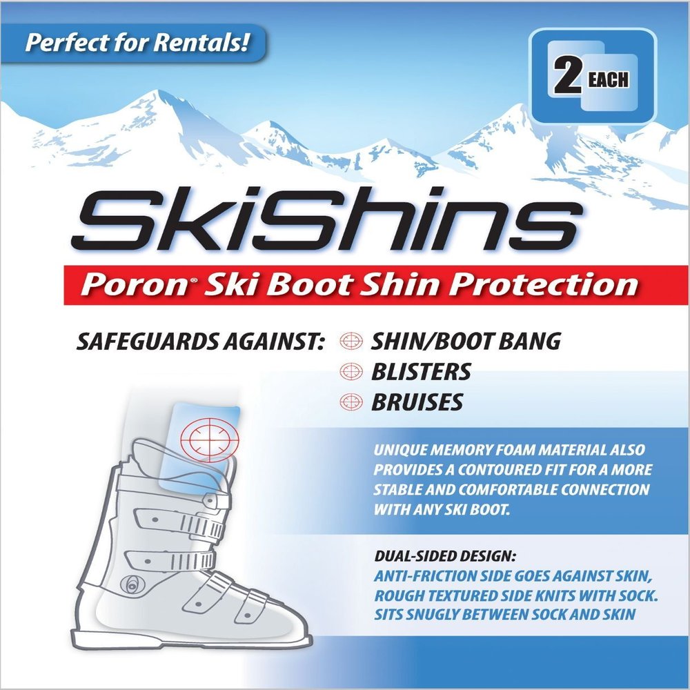 SkiShins - Poron Skiing Shin Guards/Protector Pads for Shinbang/Shinbite