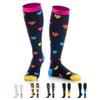NEWZILL Medical Compression Socks for Women & Men, 20-30 mmHg Knee-High Support for Circulation, All-Day Comfort for Work Travel Running Cycling and Fitness (Heart, S/M) view 1