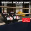 Ringside Gel Shock Quick Wraps, Impact-Absorbing Hand Wraps with Secure Support, Ideal for Boxing, MMA, Muay Thai, and Martial Arts, Inner Boxing Gloves for Men and Women, Black, Small/Medium view 2