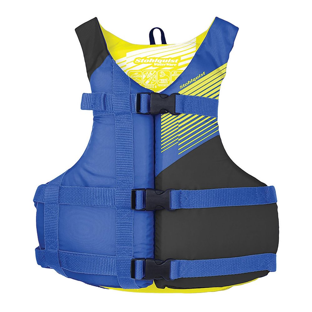 Stohlquist Kids Life Jacket 50-90 lbs - Coast Guard Approved Life Vest - Type III PFD for Boys and Girls - Secure & Adjustable Fit for Swimming, Boating & Water Sports, Unisex.