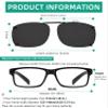 Eyekepper Large Clip On Sunglasses With Spring Draw Bar Polarized Grey Lens 57x39MM view 3