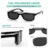 Eyekepper Large Clip On Sunglasses With Spring Draw Bar Polarized Grey Lens 57x39MM view 4