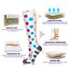 NEWZILL Medical Compression Socks for Women & Men, 20-30 mmHg Knee-High Support for Circulation, All-Day Comfort for Work Travel Running Cycling and Fitness (Polka Dot, S/M) view 3