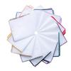 CoCoUSM Mens Solid Cotton White Black Pocket Square Hankies Assorted Pack view 2