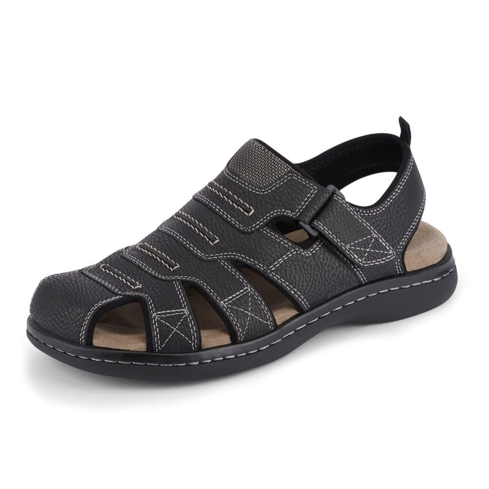 DOCKERS Mens Searose Outdoor Sport Fisherman Sandal, Black, 10 M