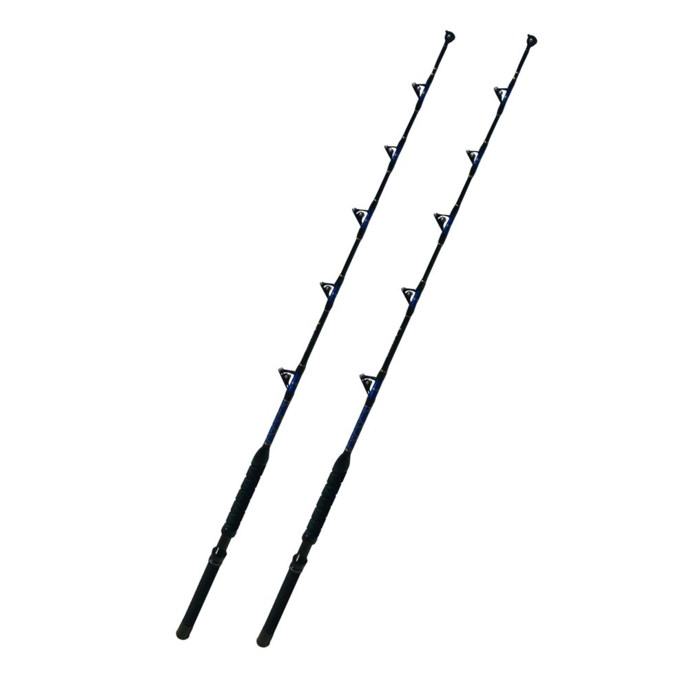 EatMyTackle All Roller Guide Boat Rod | Saltwater Fishing Rod (30-50 lb. 2 Pack)