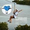 Lixada Zipline Pulley 30KN Trolley Rescue for 1/4 5/16 3/8 1/2 Cable Backyard Zipline, Hauling, Rigging and Commercial Purposes,Holds Upto 6700lbs view 3