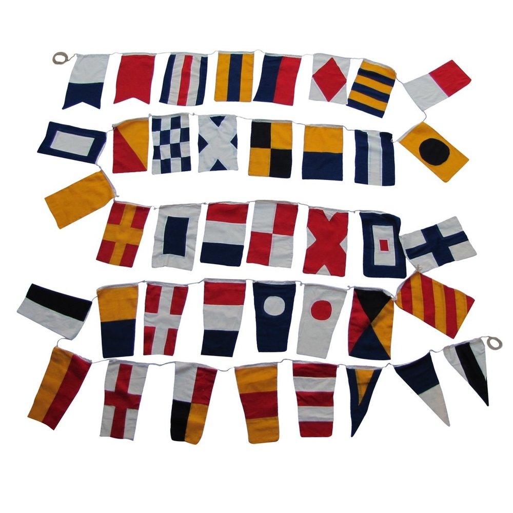 Treasure Gurus Set of 40 International Maritime Nautical Marine Signal Code Flags