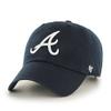 '47 MLB Atlanta Braves Brand Navy Basic Logo Clean Up Home Adjustable Hat view 1