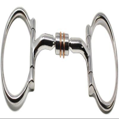 Stainless Steel 5" Mouth D-Ring Comfort Snaffle Horse Bit Copper Rollers 35515B