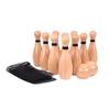 Long game Outdoor Giant Lawn Bowling Games Wooden Lawn Set Fun Sports Games Outside or Indoor for Family Adults and Kids Backyard Skittles Carrying Bag with 10 Pins and 2 Balls(Medium Type) view 3