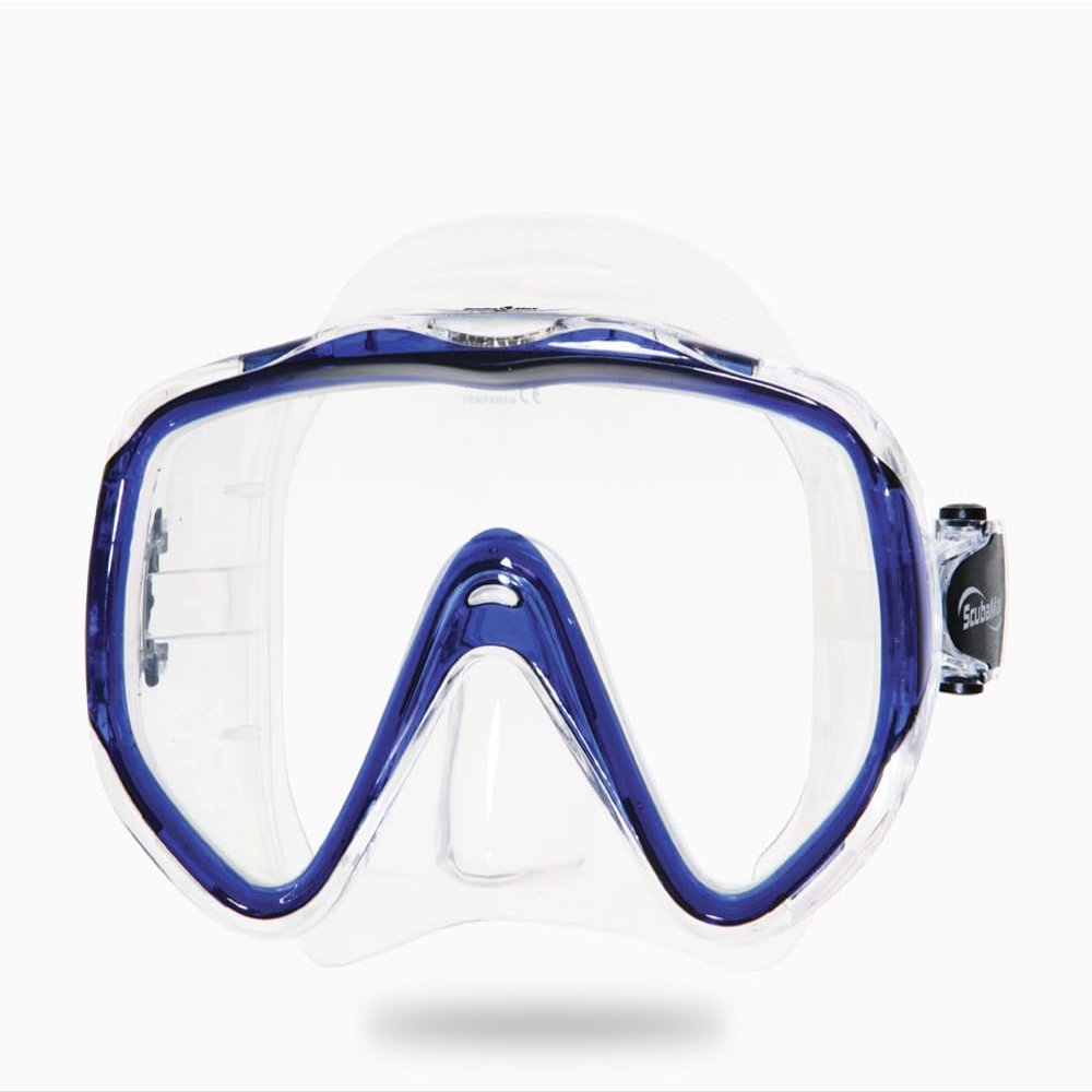 ScubaMax Abaco Oversize Single Lens Dive Mask (Clear Blue)