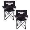 VictoryStore Outdoor Camping Chair - Mustangs Parents 2 Black Folding Camping Chair Set of 2 with Carry Bags view 1