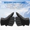 OZERO Winter Gloves for Men Women: -20F Deerskin Waterproof Windproof Leather Polar Fleece Cotton Warm Thermal Insulated Womens Mens Gloves Winter Work Running in Cold Weather-XL Gary Black view 3