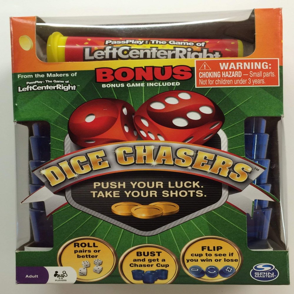 Spin Master Dice Chasers with Bonus Left Center Right Game