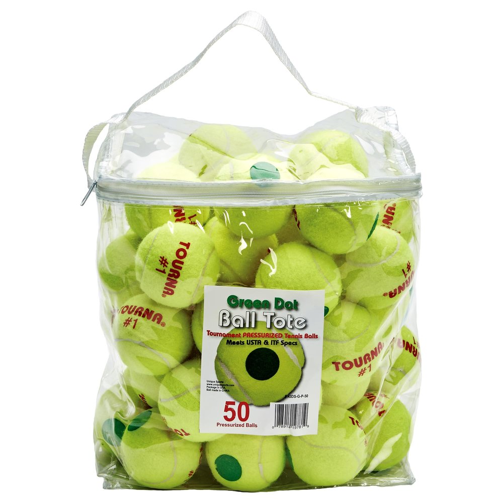 Tourna Green Dot Low Compression Tennis Balls