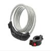 Schwinn Bike Combination Cable Lock, 6 ft x 12 mm, Black & Silver, Durable Steel, Vinyl Cover, Carrying Bracket for Storage and Transport, Anti Theft Protection, Bike Lock Cable for Security view 1