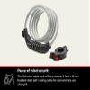 Schwinn Bike Combination Cable Lock, 6 ft x 12 mm, Black & Silver, Durable Steel, Vinyl Cover, Carrying Bracket for Storage and Transport, Anti Theft Protection, Bike Lock Cable for Security view 2